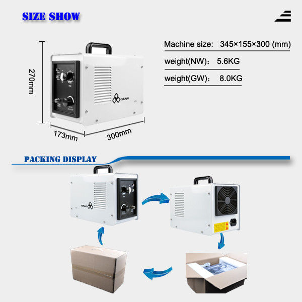 Adjustable Hotel Ozone Machine 110 v - 220 v With High efficiency